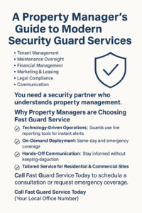 Guard service for property managers