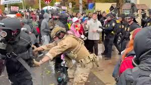 Clashes Erupt Outside Portland ICE Facility
