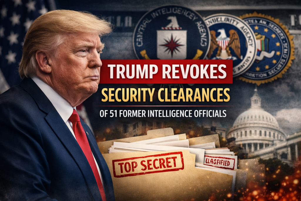 Trump Revokes Security Clearances of 51 Former Intelligence Officials
