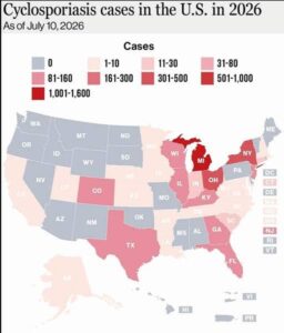 Cyclosporiasis-Cases-Rise-Across-31-US-States-Now